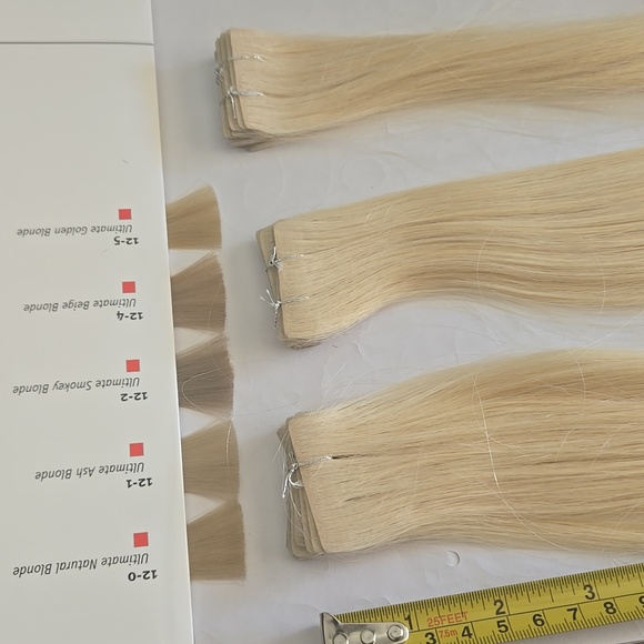 Tape Human Hair extension 18inches  light blonde 30piece - Picture 3 of 5